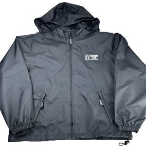 PGA Tour Windbreaker Jacket XL Black Partners Club Life Member Golf Outdoor